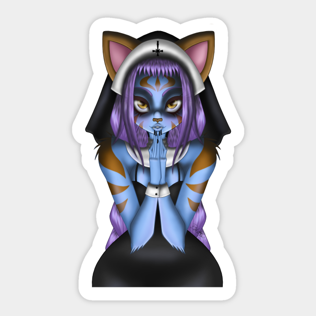 Thots and Prayers Furry Sticker TeePublic